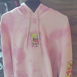 Oversized but size small unique SpongeBob hoodie with his eyes popping out